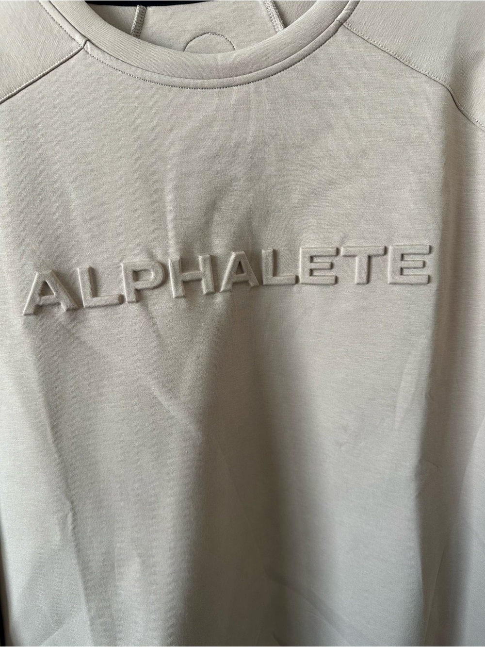 Alphalete Embossed Logo Crewneck - Beige - Picture 3 of 6